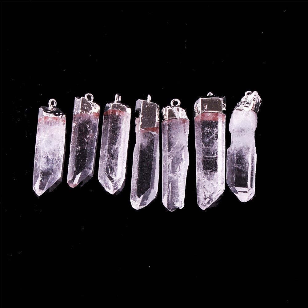 Natural Irregular Surface With Uneven Transparent Crystal Pendant