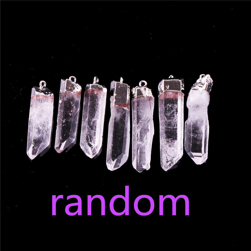 Natural Irregular Surface With Uneven Transparent Crystal Pendant