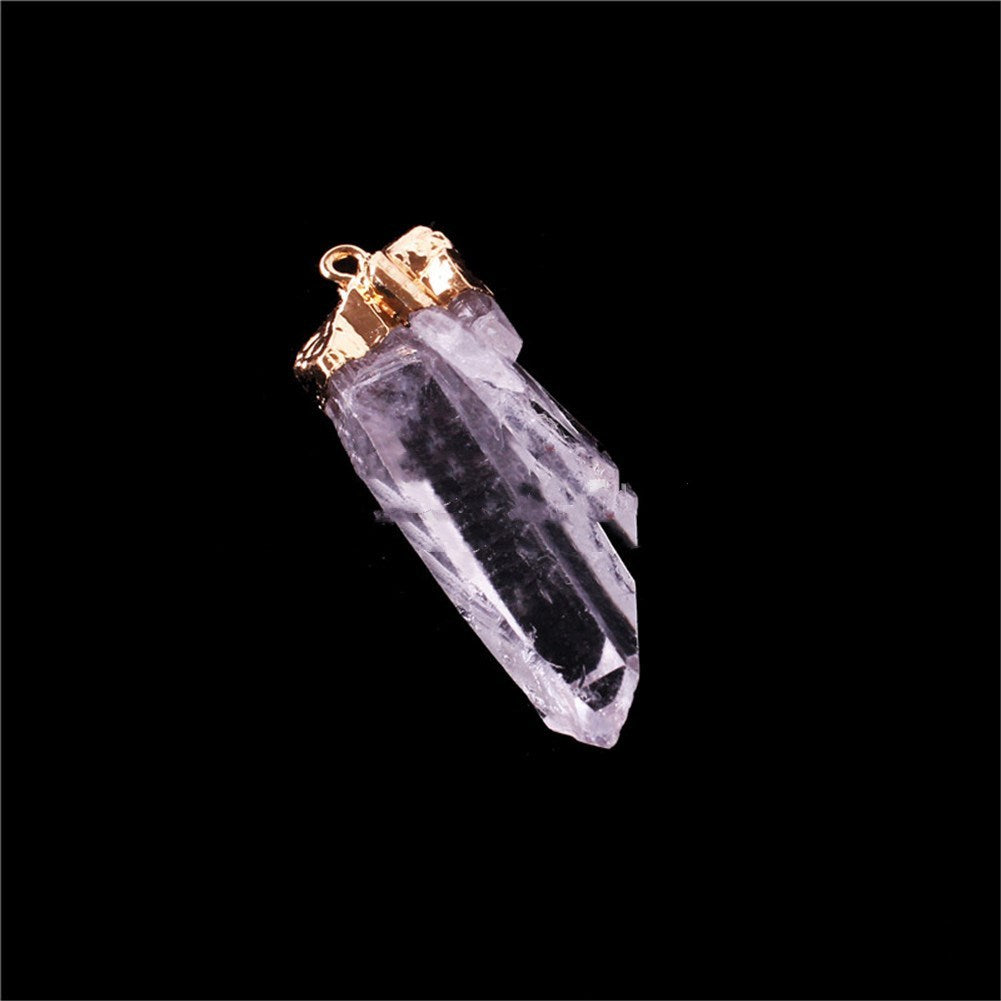 Natural Irregular Surface With Uneven Transparent Crystal Pendant